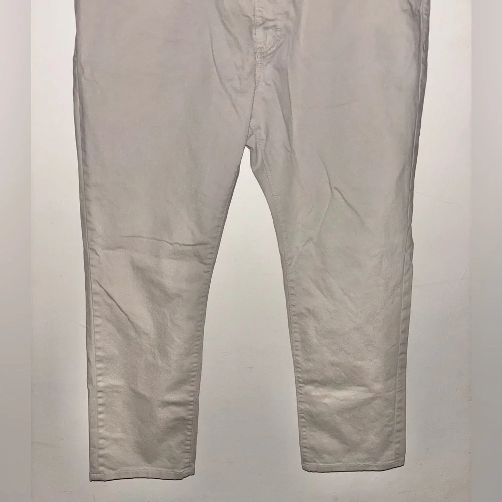 NWT J.Crew Factory Straight-fit garment-dyed five-pocket pant in Stone 35 x 30